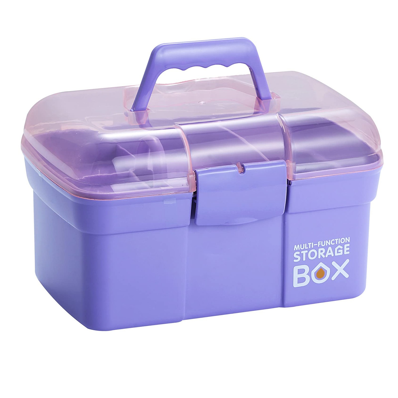 Kinsorcai 11'' Plastic Box Organizer with Removable Tray, Sewing Box Organize...