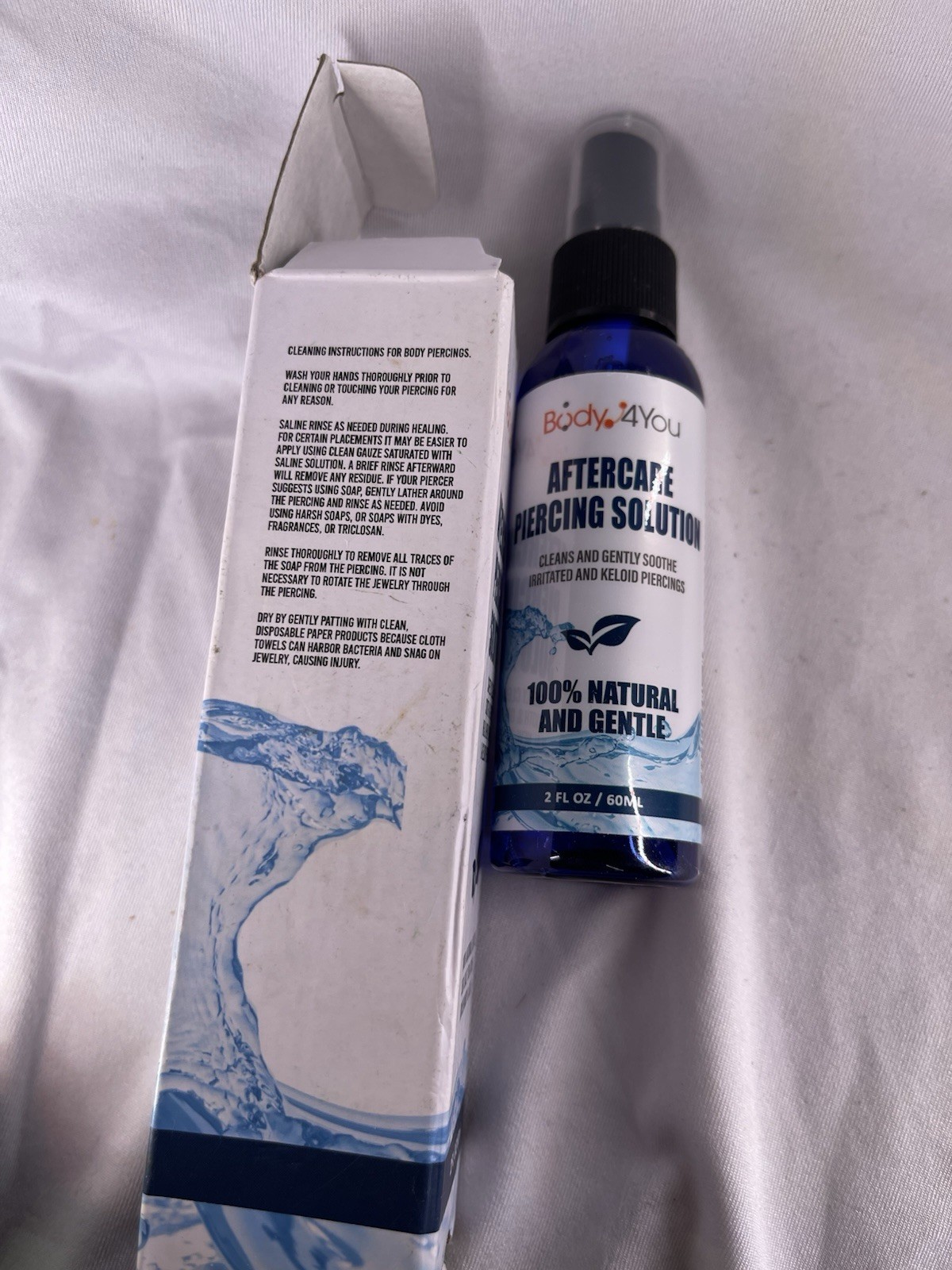 BodyJ4You Piercing Aftercare Spray Saline Solution Natural Keloid Bump Exp 5/26