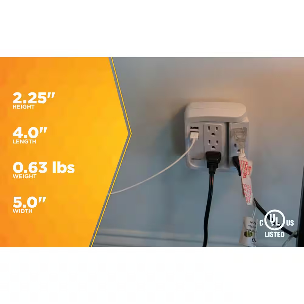 6-Outlet Surge Tap with Phone Cradle