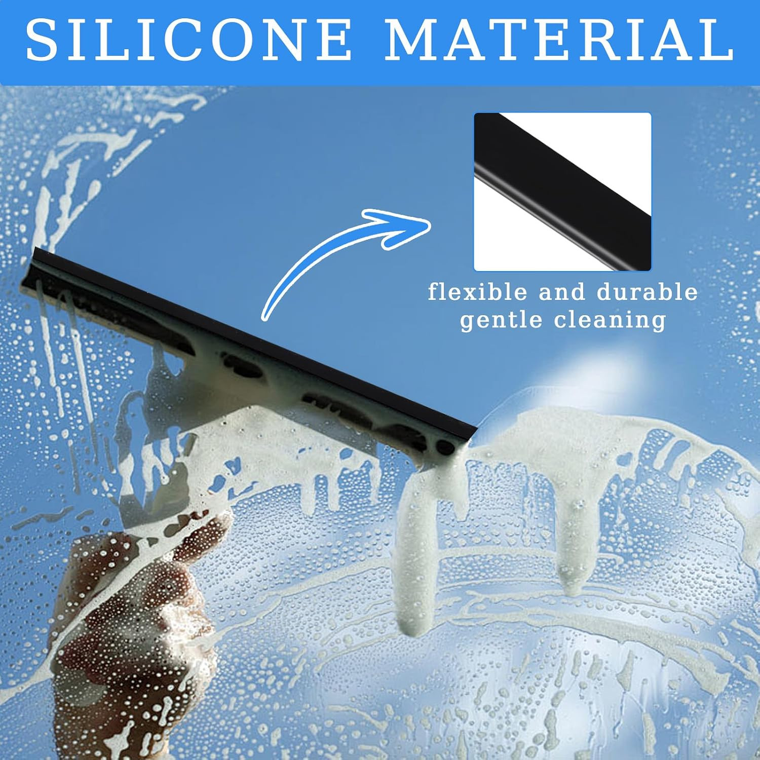 41 Inch Squeegee Replacement Rubber, Squeegee Rubber Replacement Blades Black Si