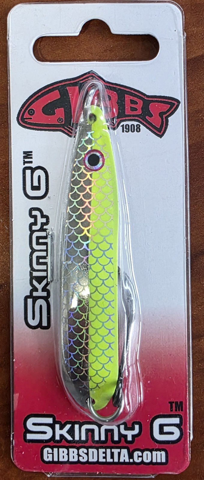Gibbs Skinny G Trolling Spoon 3.5" 1/4oz Nickel/Chartreuse #30017