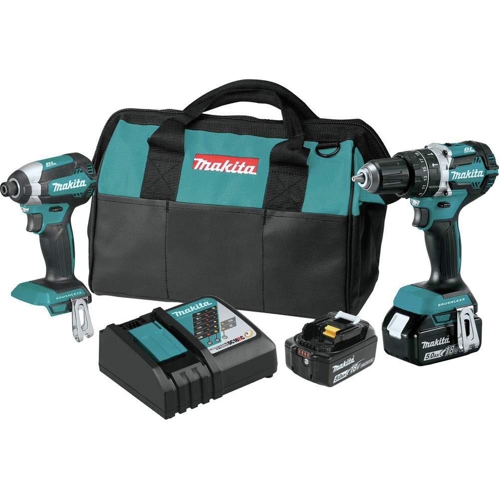 Makita XT269T 18V LXT Brushless Cordless 2-Pc Combo Kit 5.0Ah