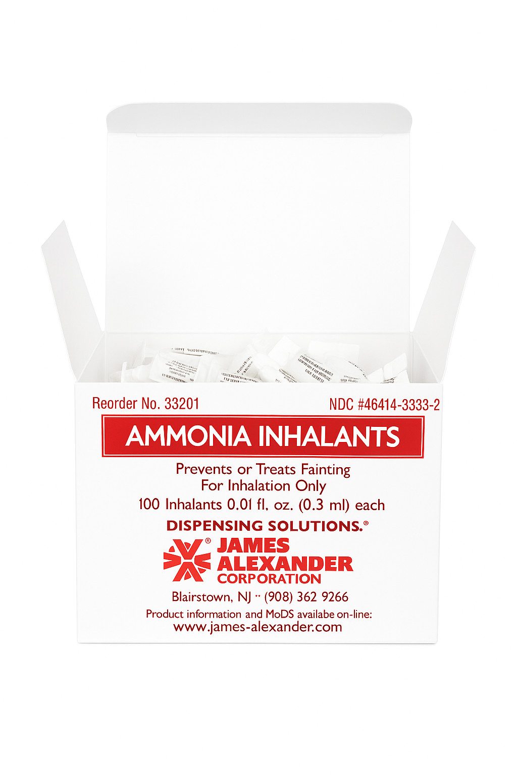 Ammonia Inhalant - 100 Count Apoules Box
