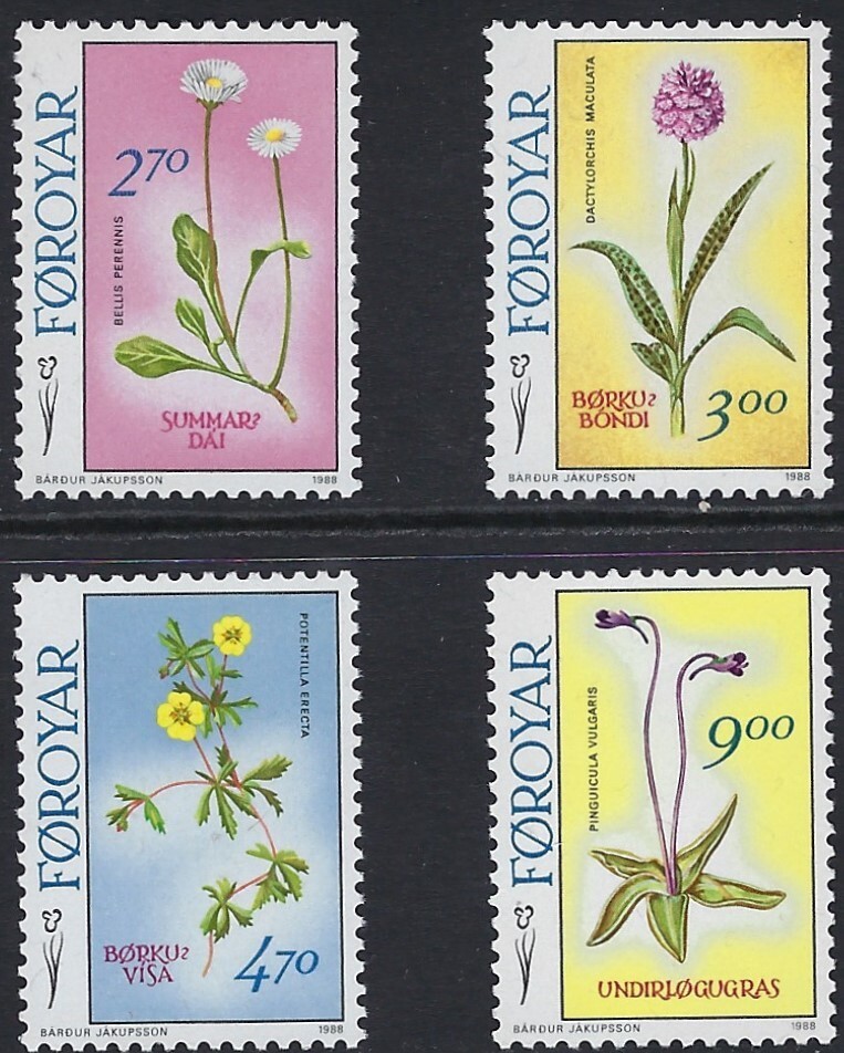 Beautiful MNH Stamps from Faroe Islands #169-172 cv $6.00  ......34Y.. ..B-612-3