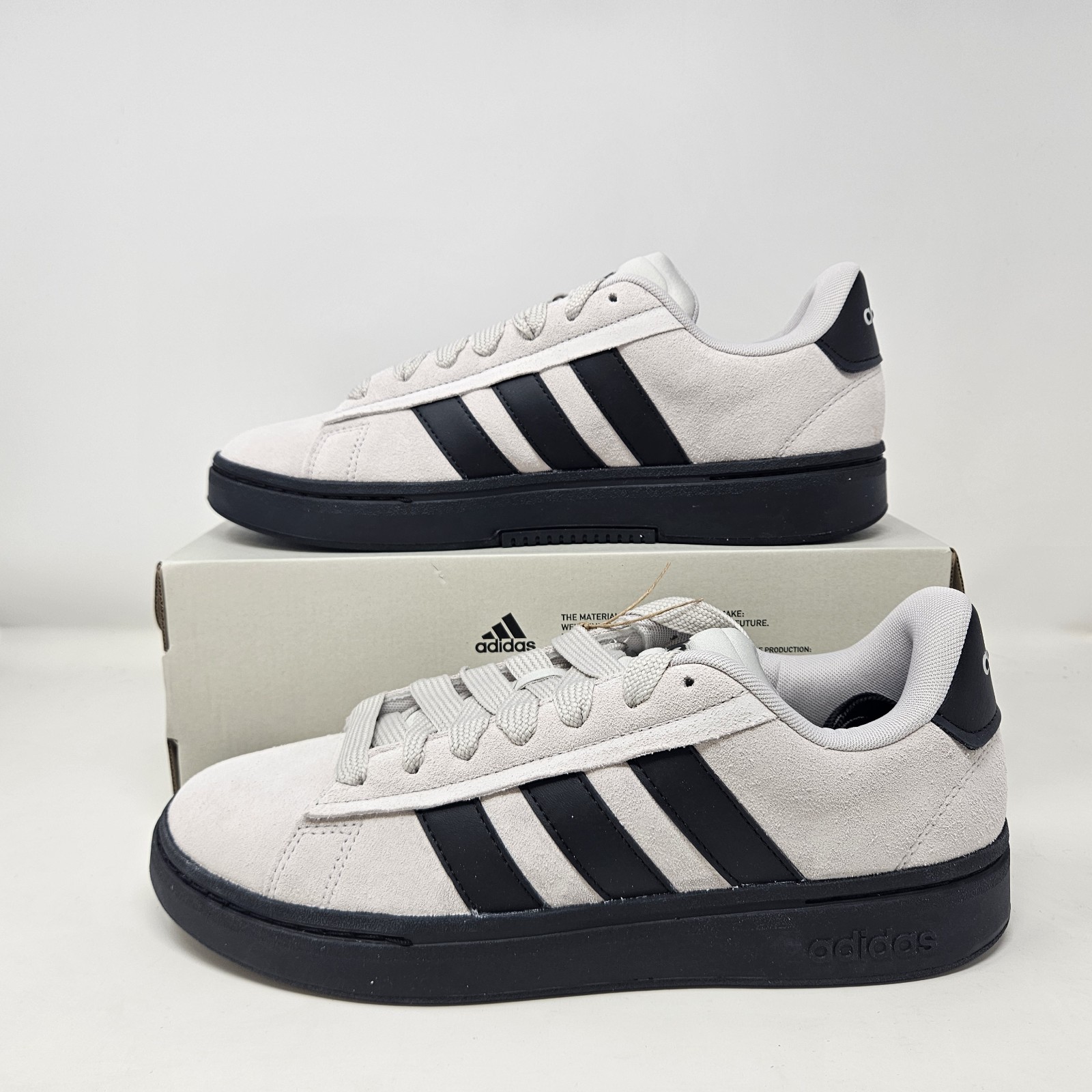 Adidas Grand Court Alpha 00’s 'Grey / Black' Sneakers / IH1287 / Men's Size 13
