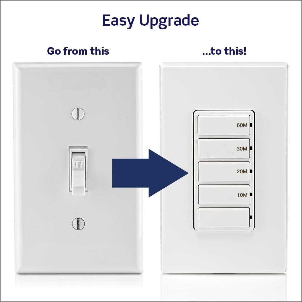 Leviton Decora 15A 60-Minute Indoor In-Wall Countdown Timer Switch 1/2 HP/9.8A F
