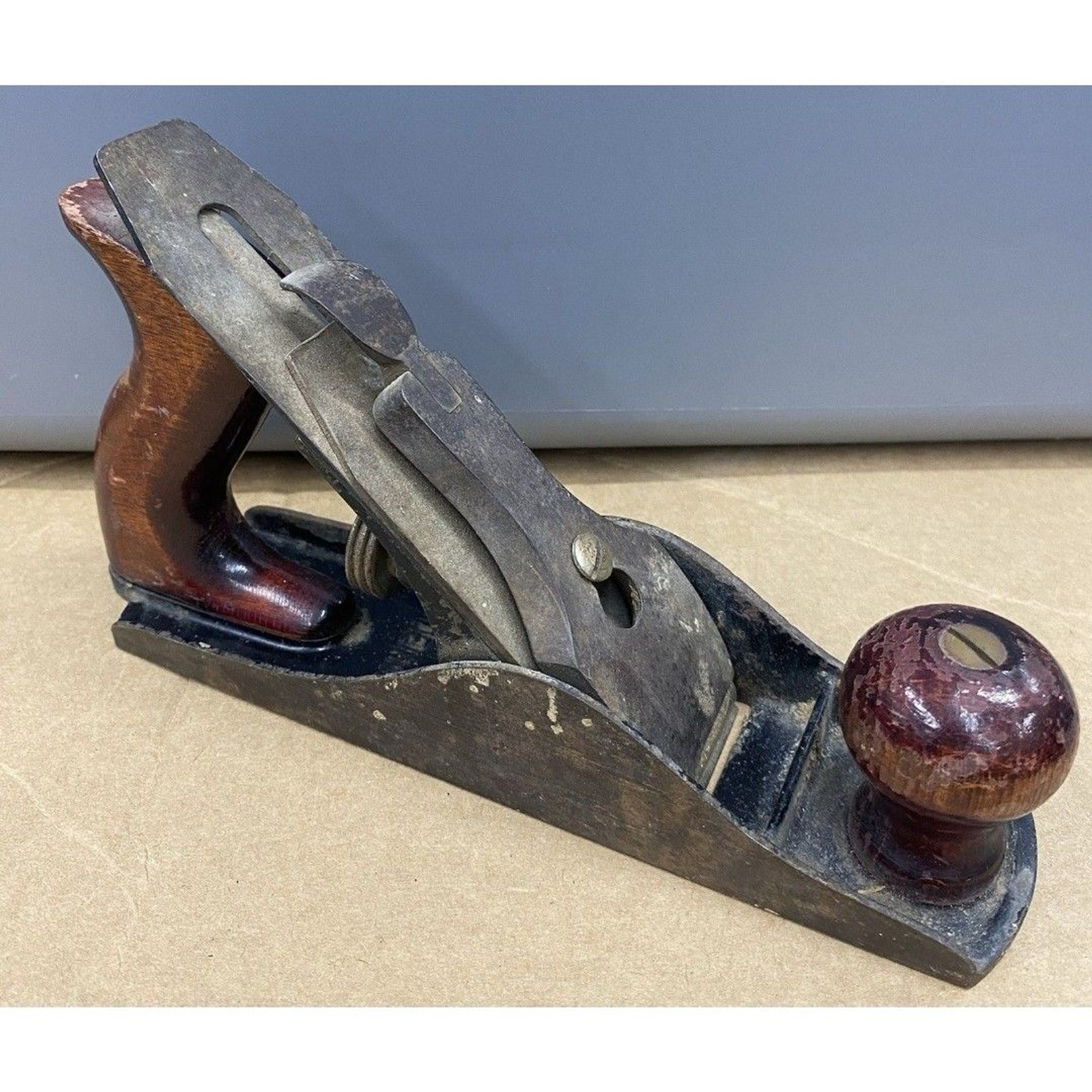 Vintage Hand Plane Wood Handle Metal Body 9.25 Inches Long Made In USA