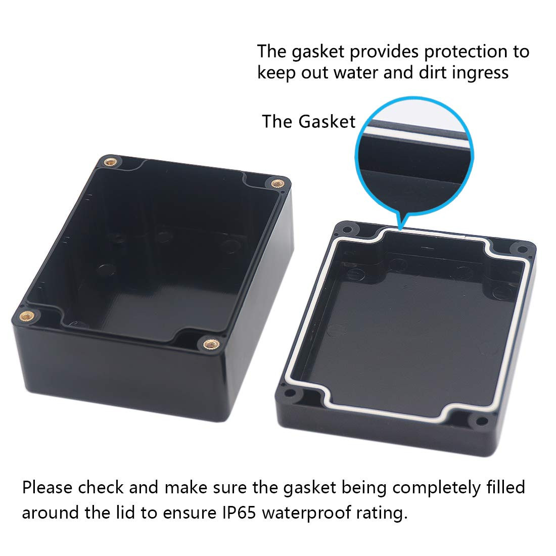 Junction Box, Project Box IP65 Waterproof Outdoor Box ABS Plastic Electrical Bo