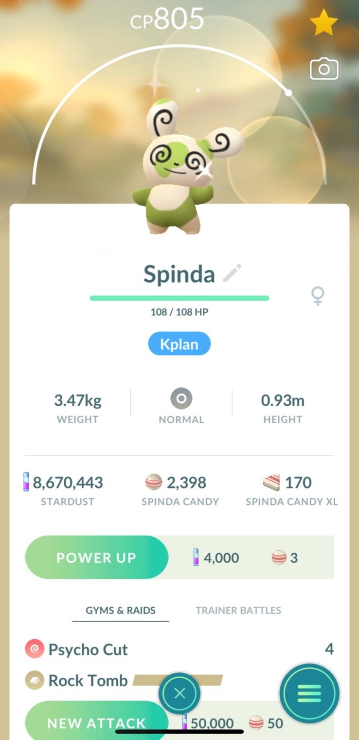 Pokemon Shiny Spinda Second Pattern In Bottom Row Go