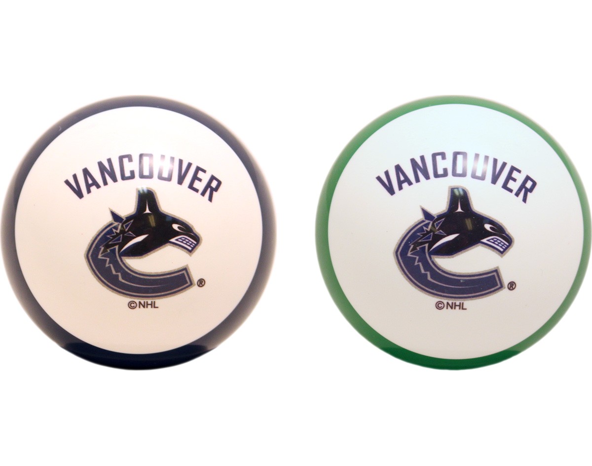 NHL Imperial Vancouver Canucks Pool Billiard Cue/8 Ball One Pair - Blue & Green