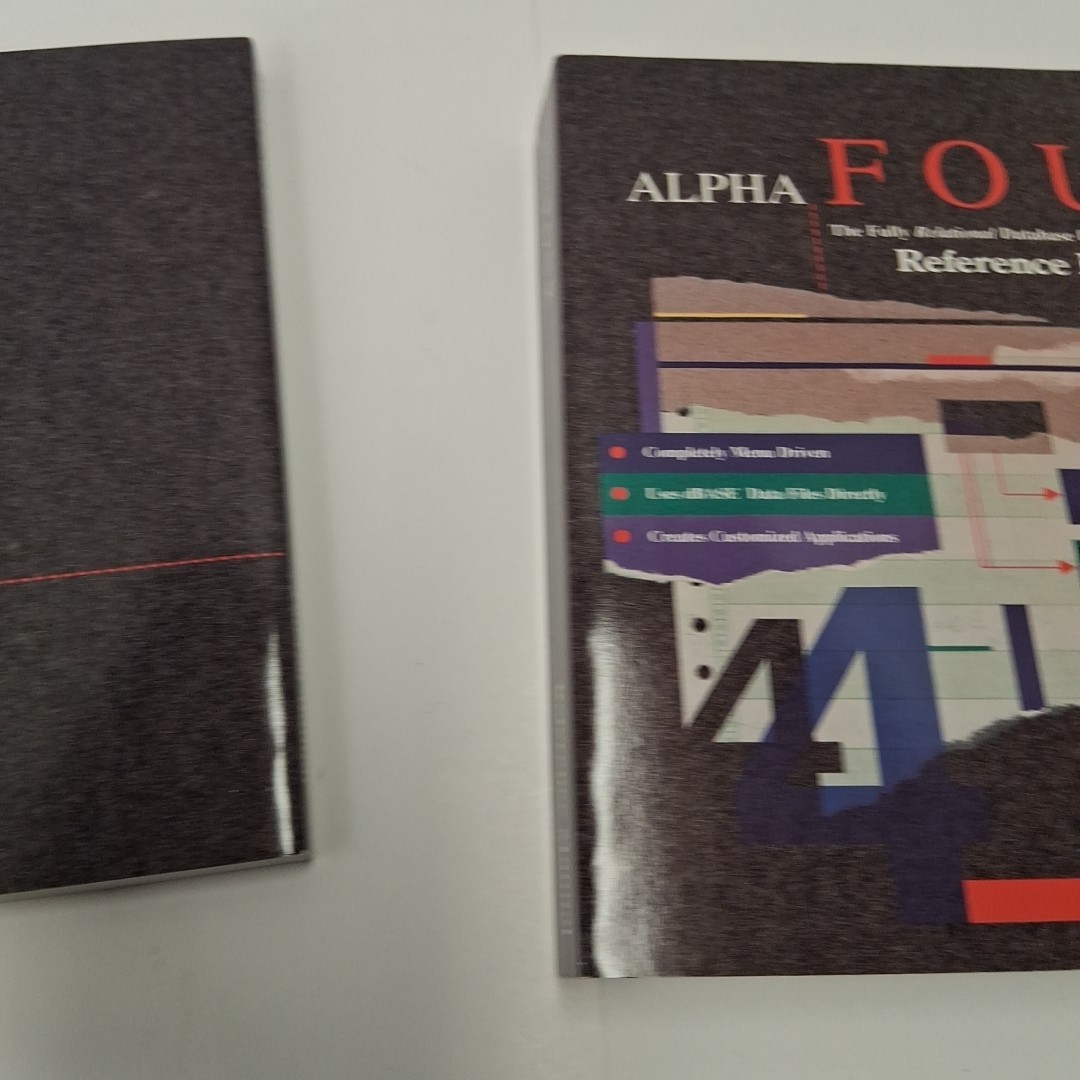 Alpha Four Fully Relational Database Non-Programmers Manuals Diskette Incomplete