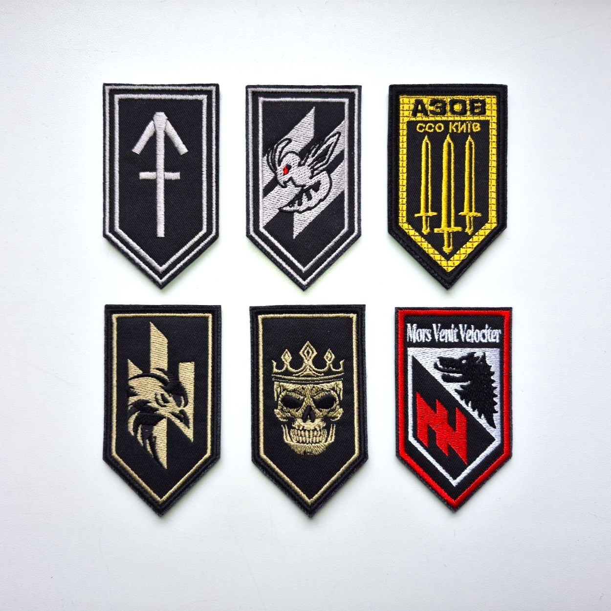 Set of 6 Ukraine Brigades Morale patches, V.3 Ukrainian Army Military Chevrons