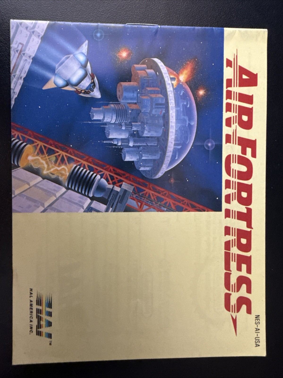Nintendo NES Instruction Manual Air Fortress