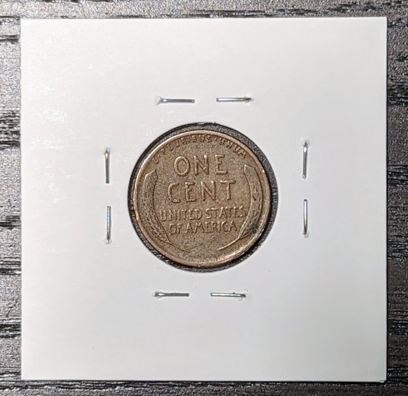 1942 P Lincoln wheat cent, lamination error