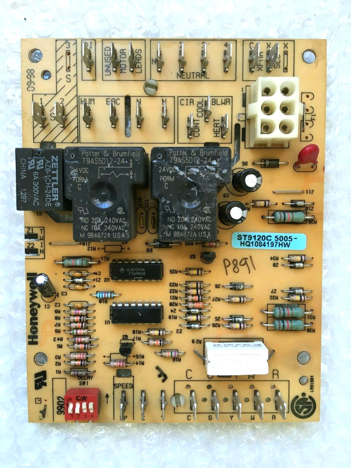 Honeywell ST9120C 5005 HQ1084197HW Furnace Fan Control Board used  #P891**