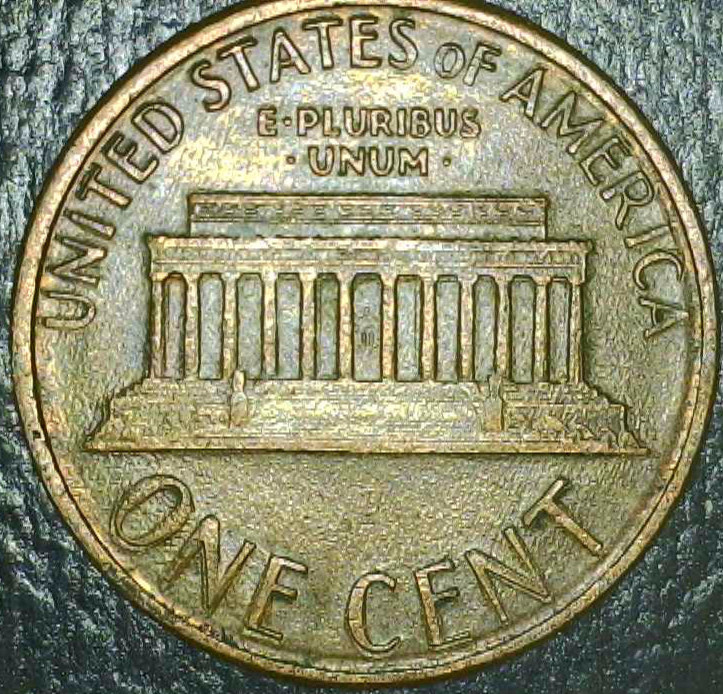 1987 D LINCOLN MEMORIAL-DOUBLING-ERROR?COIN[A227]