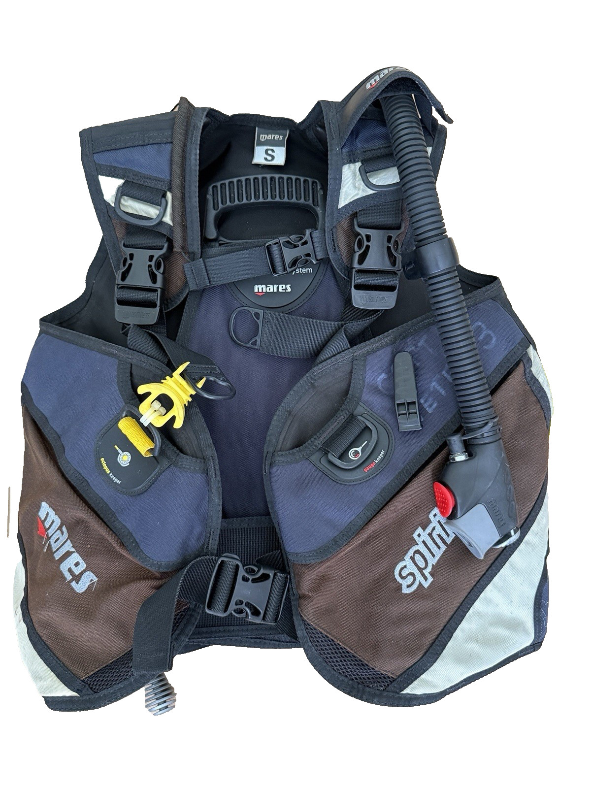 Mares Spirit Scuba BCD Vest Size S Inflator Hose Buoyancy Control