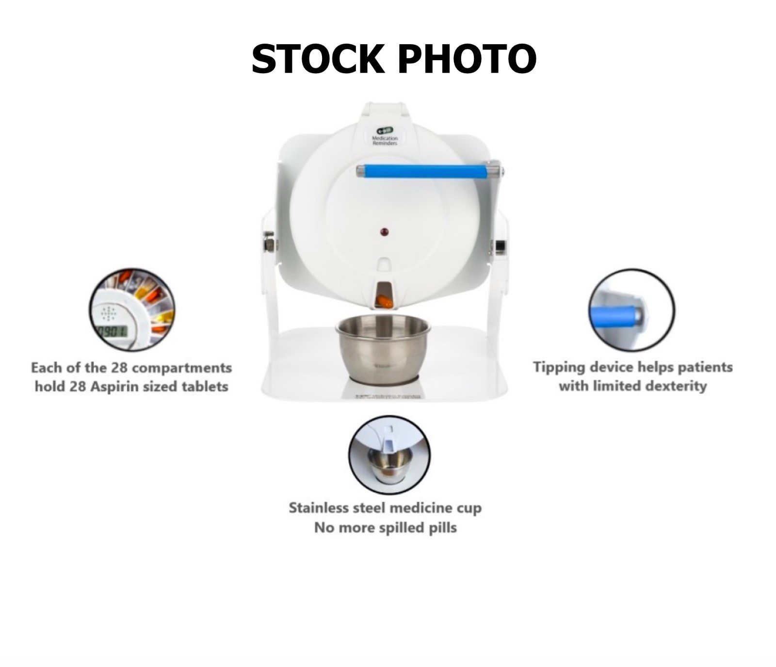 💊EUC GENUINE e-PILL MedTime STATION Automatic Pill Dispenser Helps w/Dexterity