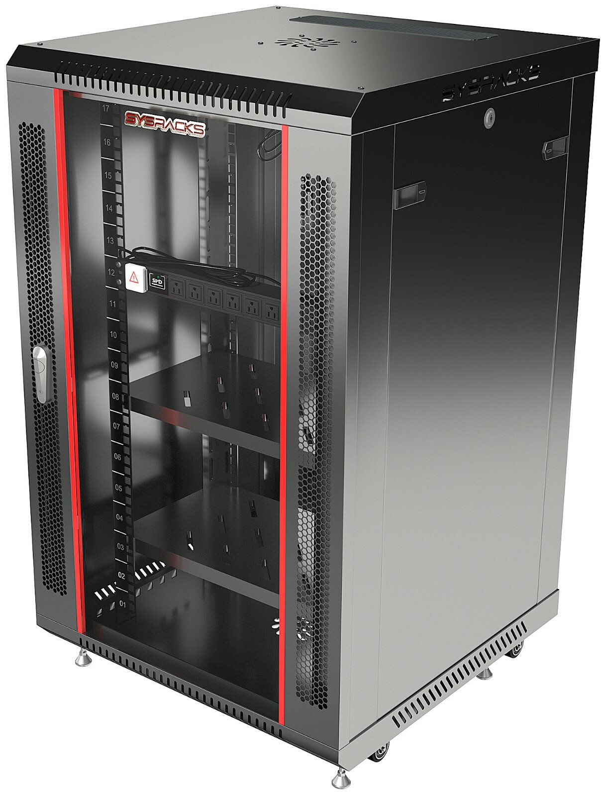 Sysracks 18U 24" Deep Wall Mount IT Network Server Rack Cabinet Box
