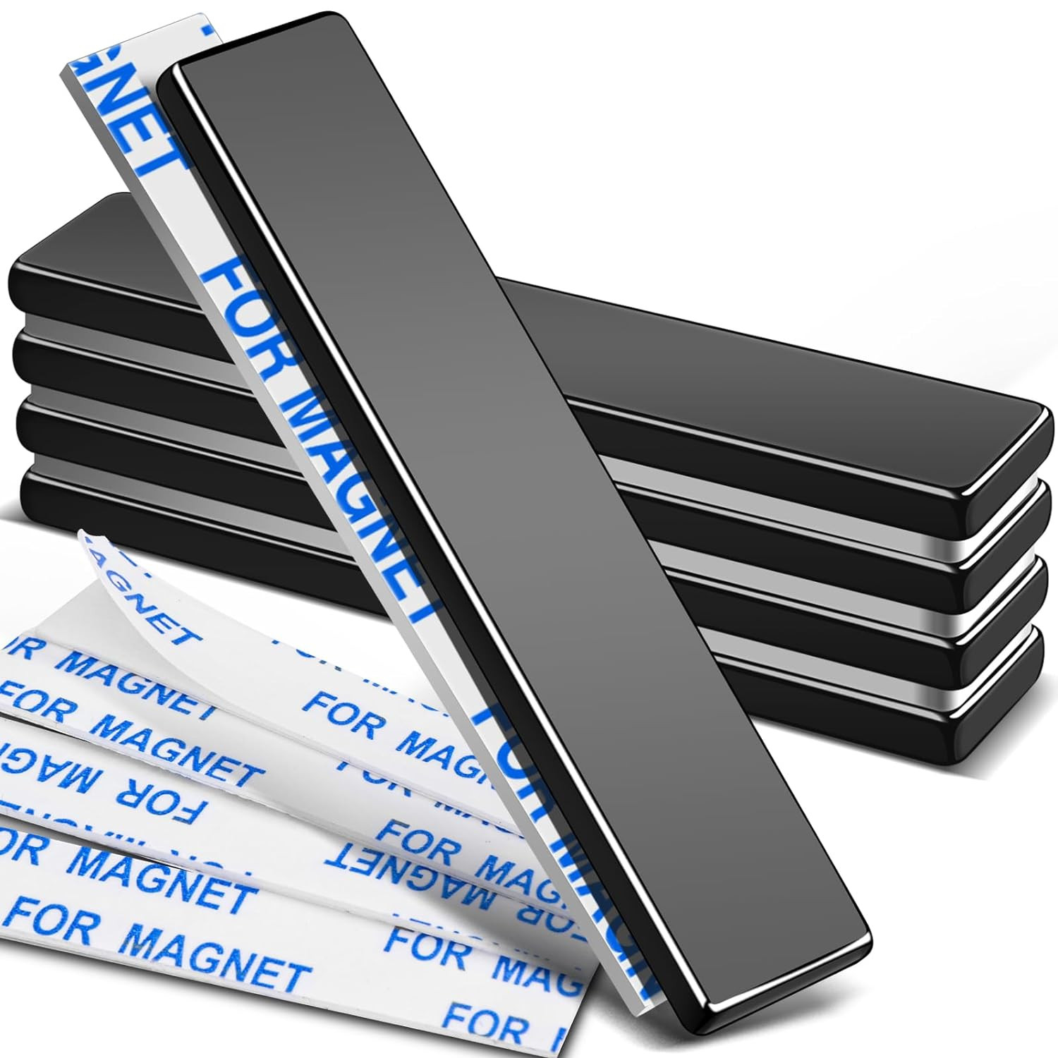 MIKEDE Neodymium Magnets, 5 Pack Black Super Strong Magnets 60x10x3 mm,
