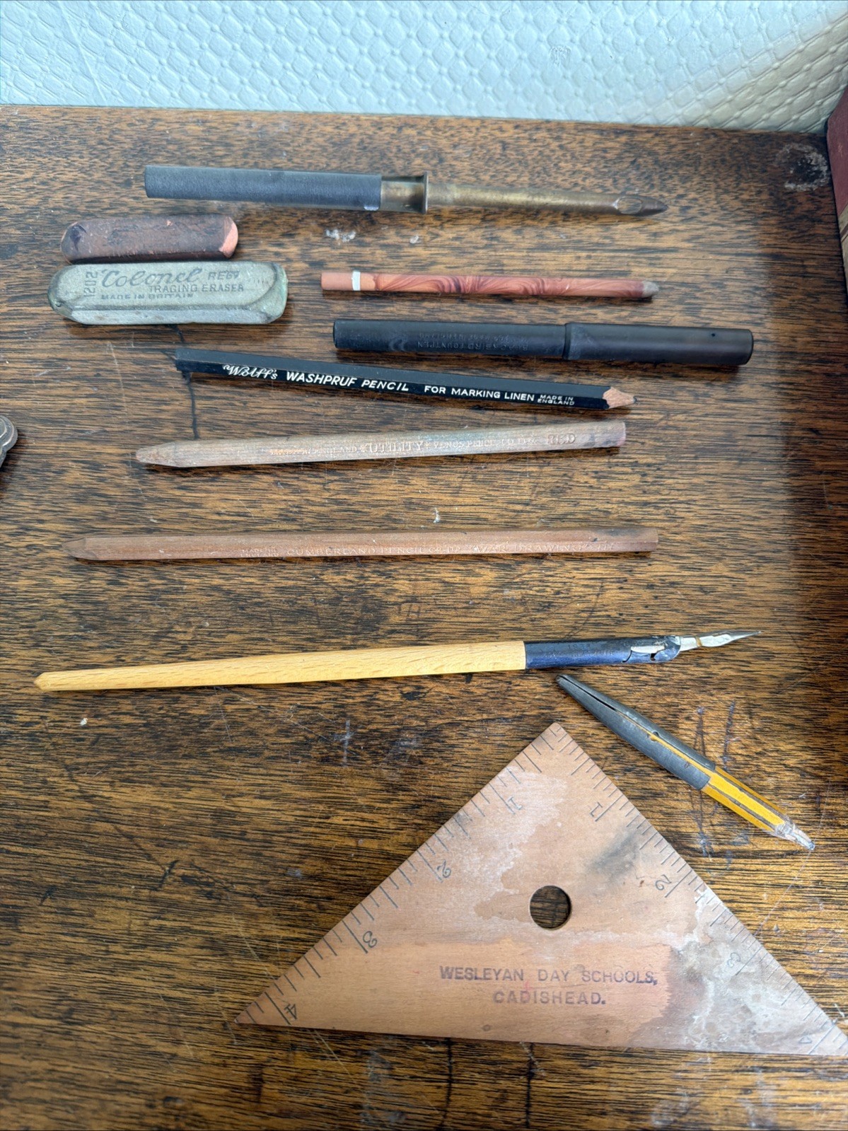 Antique Drawing Office Set Desk Set