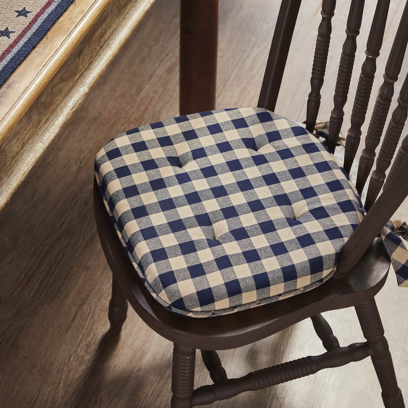 My Country Navy 16.5x18 Chair Pads, Set of 6 VHC Brands