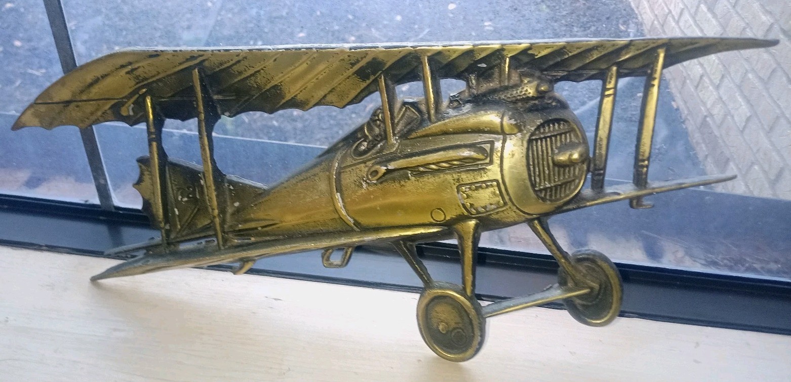 Vintage Plane Cast Iron Metal  Airplane Japan Aircraft Wall Hanging Decor