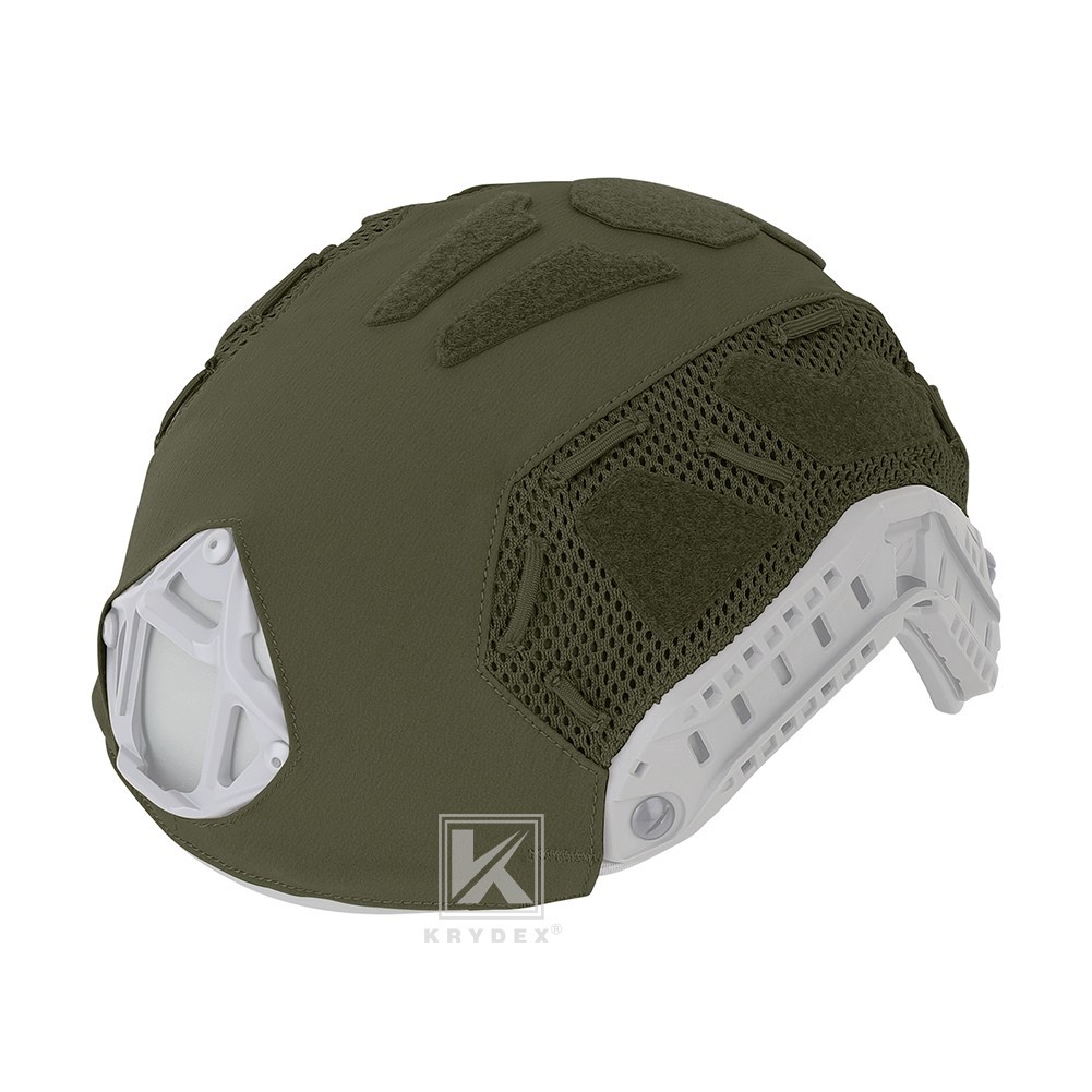 KRYDEX Tactical Helmet Cover for Fast Helmet M L XL Maritime Helmet Ranger Green