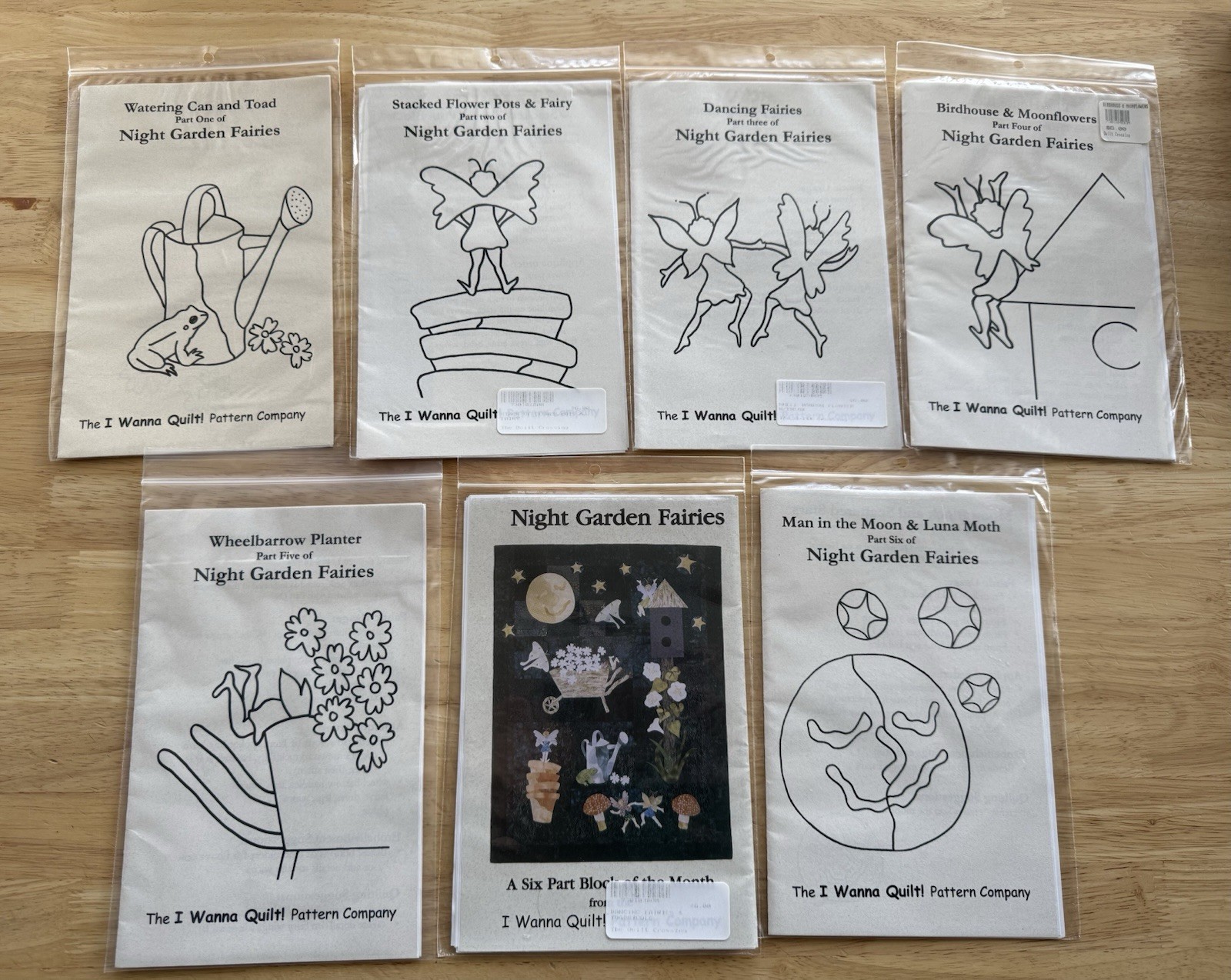 I Wanna Quilt! Pattern Company NIGHT GARDEN FAIRIES A Six Part BOM Set
