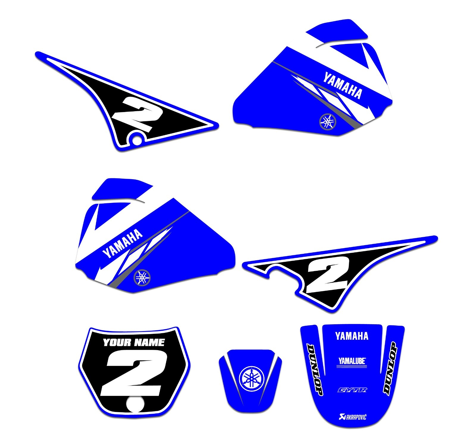 Yamaha PW 80 Graphics Years 1983 - 2020 PW80 DECO STICKERS DECALS BLUE -SEND MSG