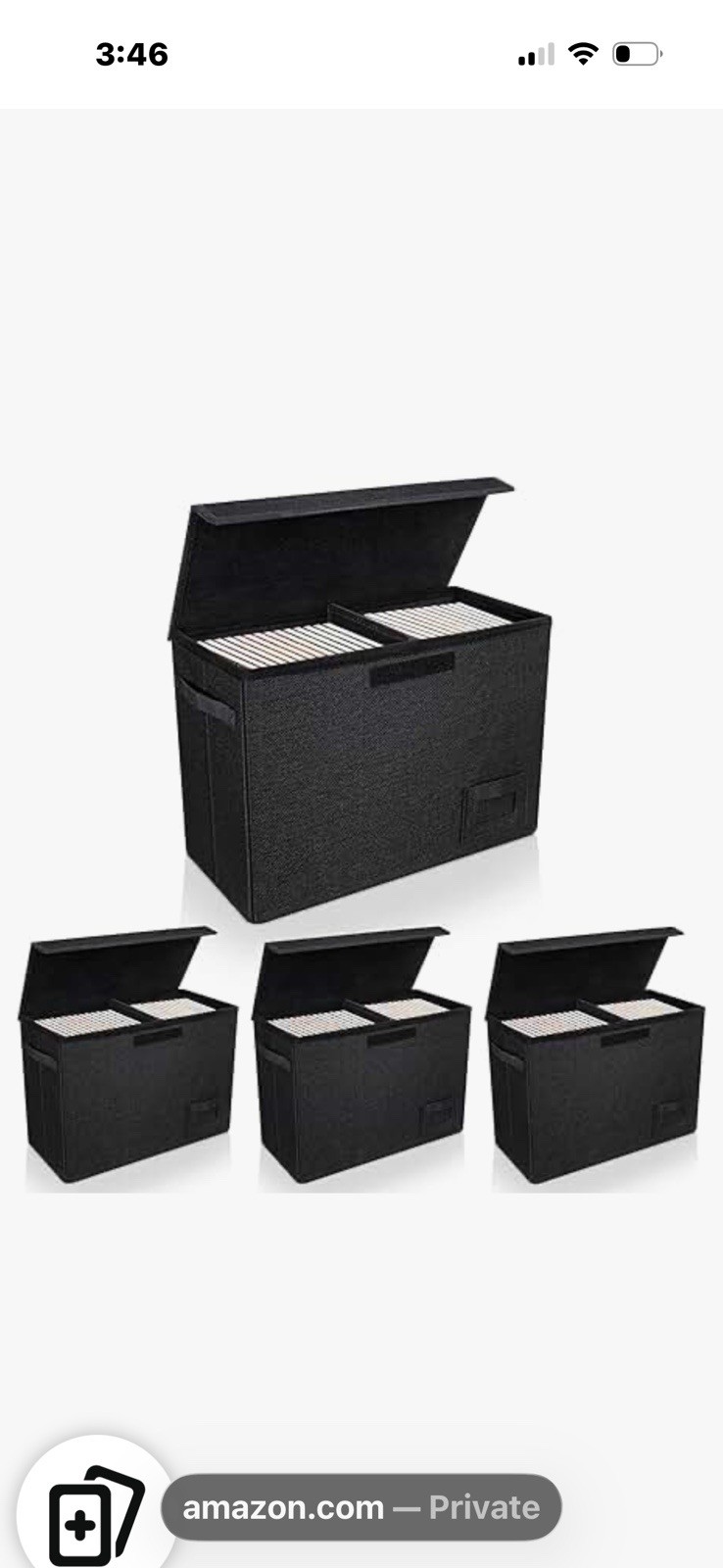 4-Pack Comic Book Storage, Collapsible Comic Book Case with Dividers and Carr...