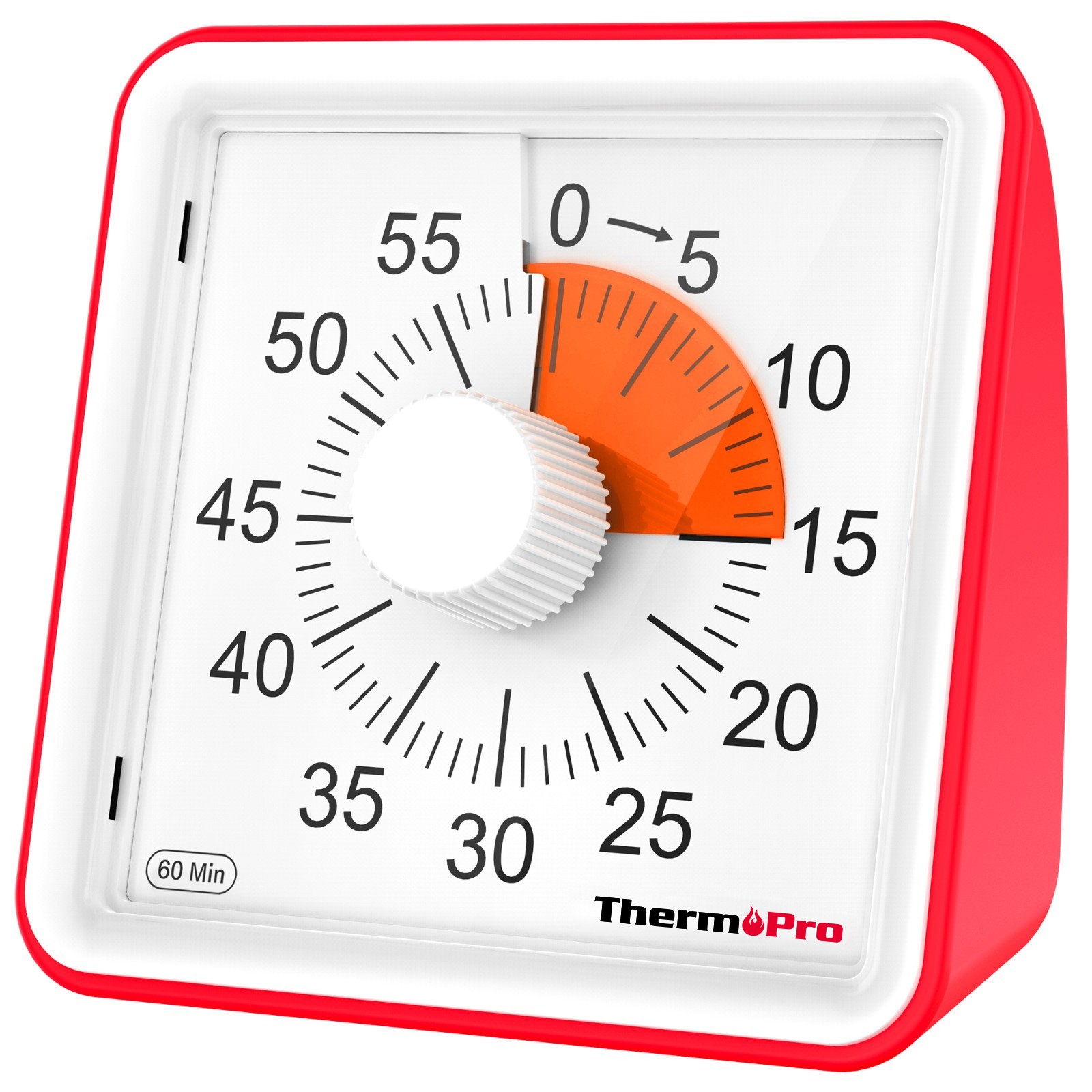 ThermoPro TM021 60-Minute Silent Visual Timer Kids Kitchen Countdown Mute Alarm