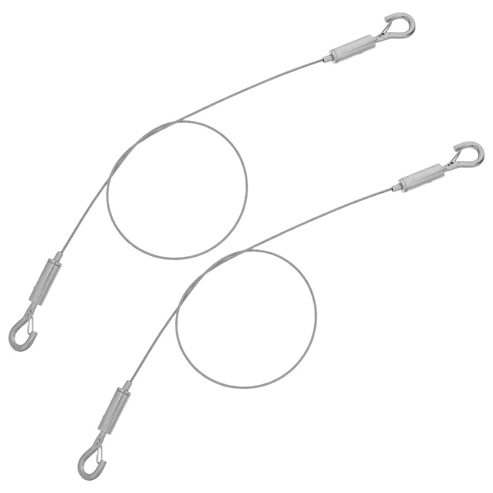 2 Pcs Hanging Chart Wire Hook Advertising Board Convenient Lamps Rope