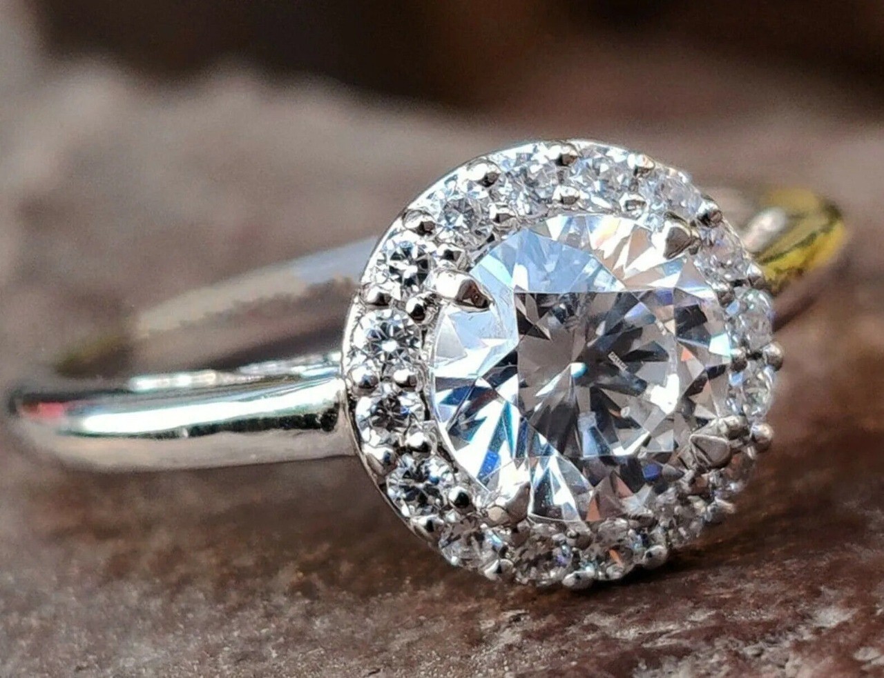 4.10 Ct Round Cut Lab-Created White Diamond Wedding Ring 925 Sterling Silver