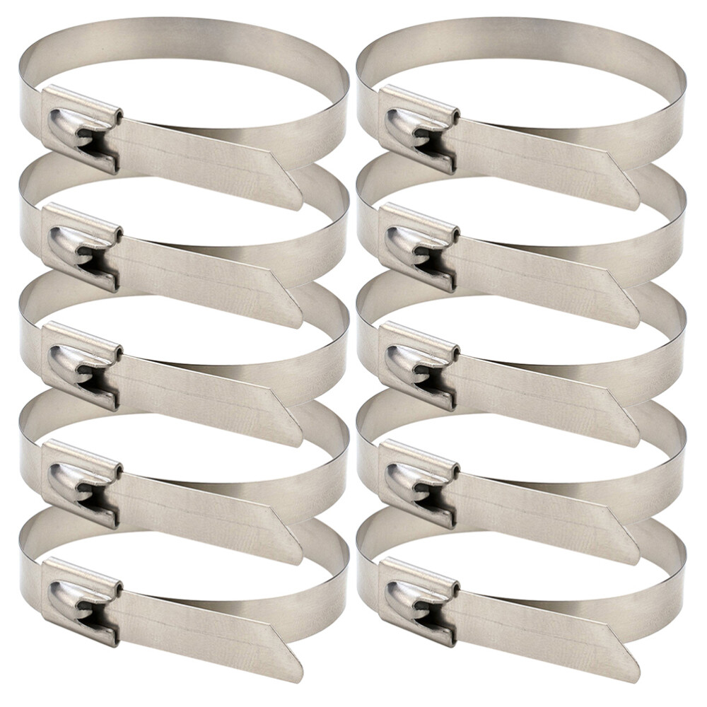 30Pcs 201 Stainless Steel Metal Zipper Tie Ties Exhaust Wrap