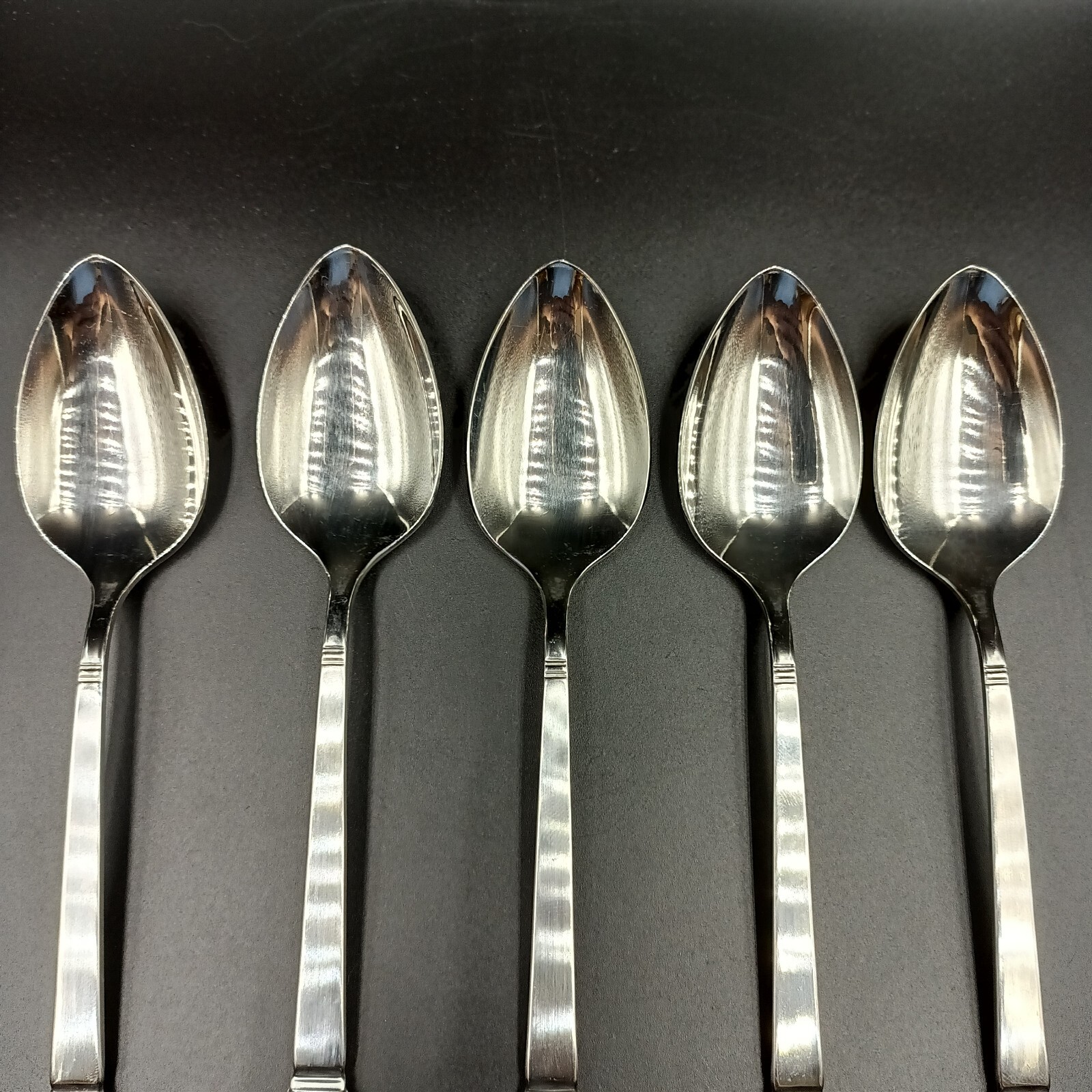 5PC ONEIDACRAFT DELUXE NORDIC CROWN TEASPOON STAINLESS FLATWARE ONEIDA