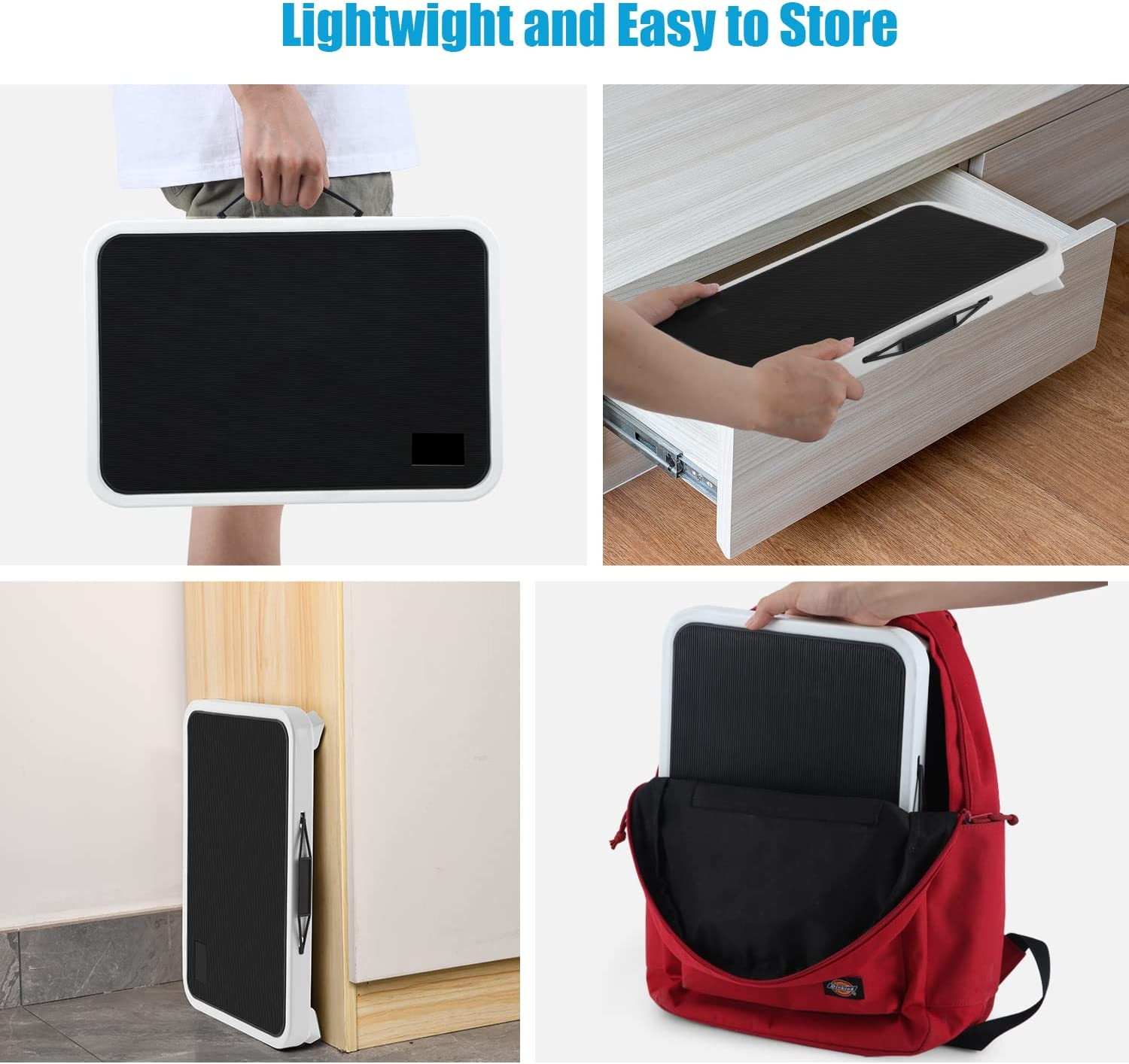 Folding Step Stool, Height-Adjustable Step Stool with Non-Slip Platform, Step La
