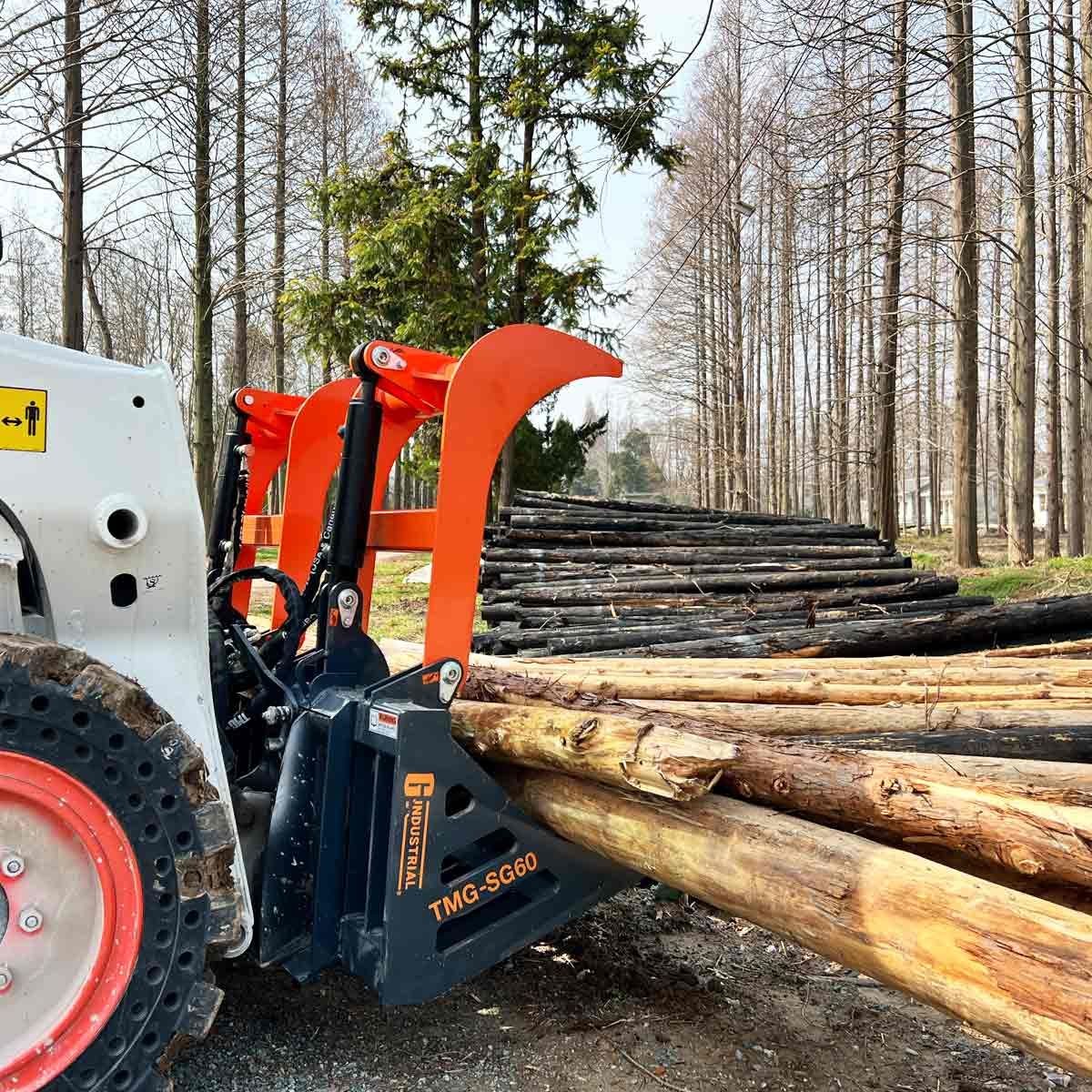 84" Skeleton Grapple for Skid Steer, 34" Opening, Hydraulic