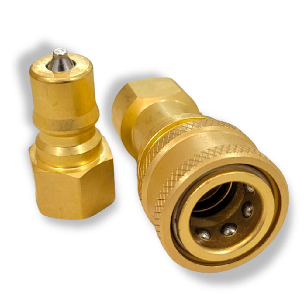 2Pc 1/4" Brass Quick Disconnect Coupler Carpet Cleaning Extractor for Wands Hose