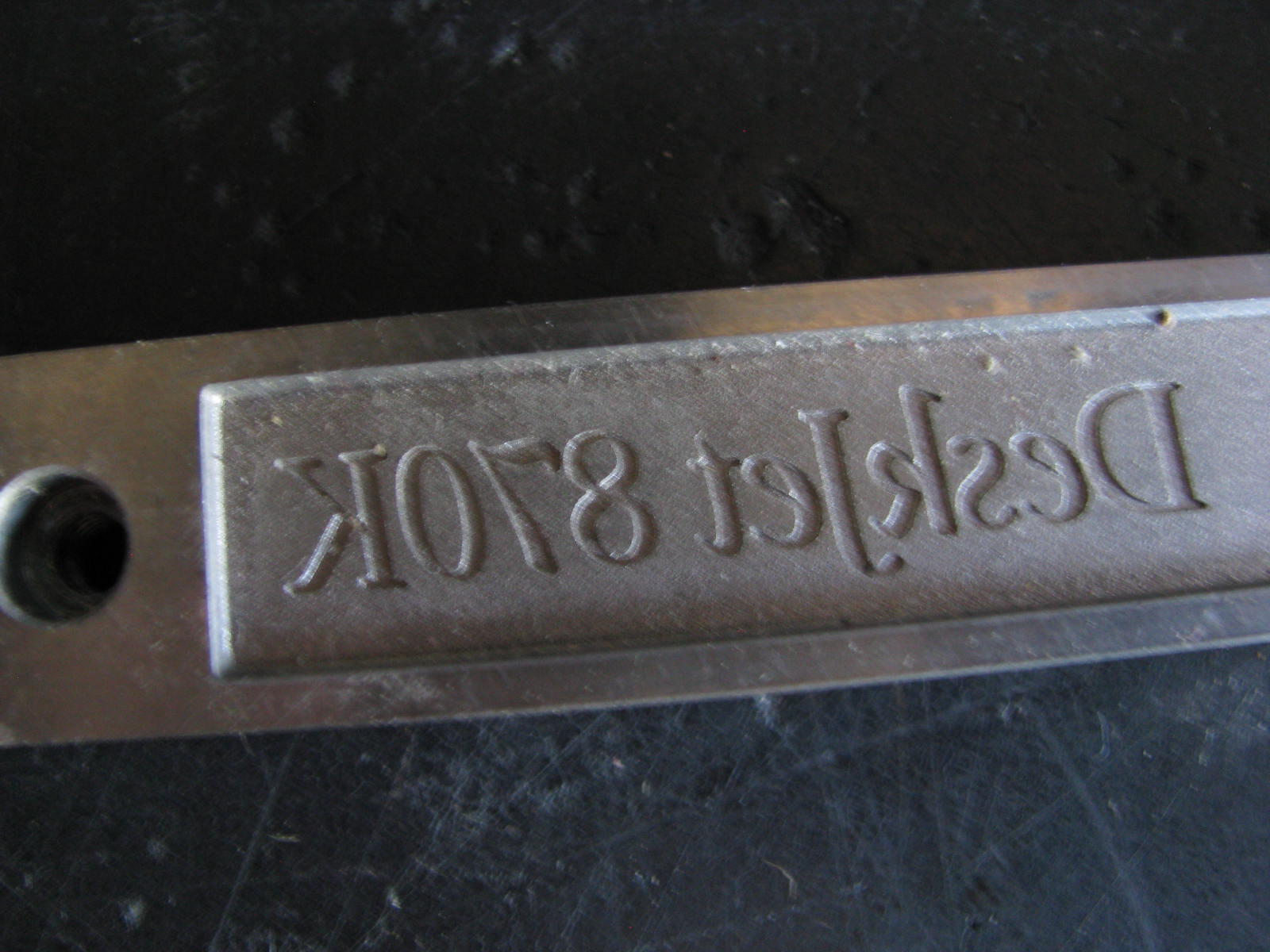 CASE BADGE CASTING MOLD-HP DESKJET 870K PRINTER vintage computer HEWLETT PACKARD