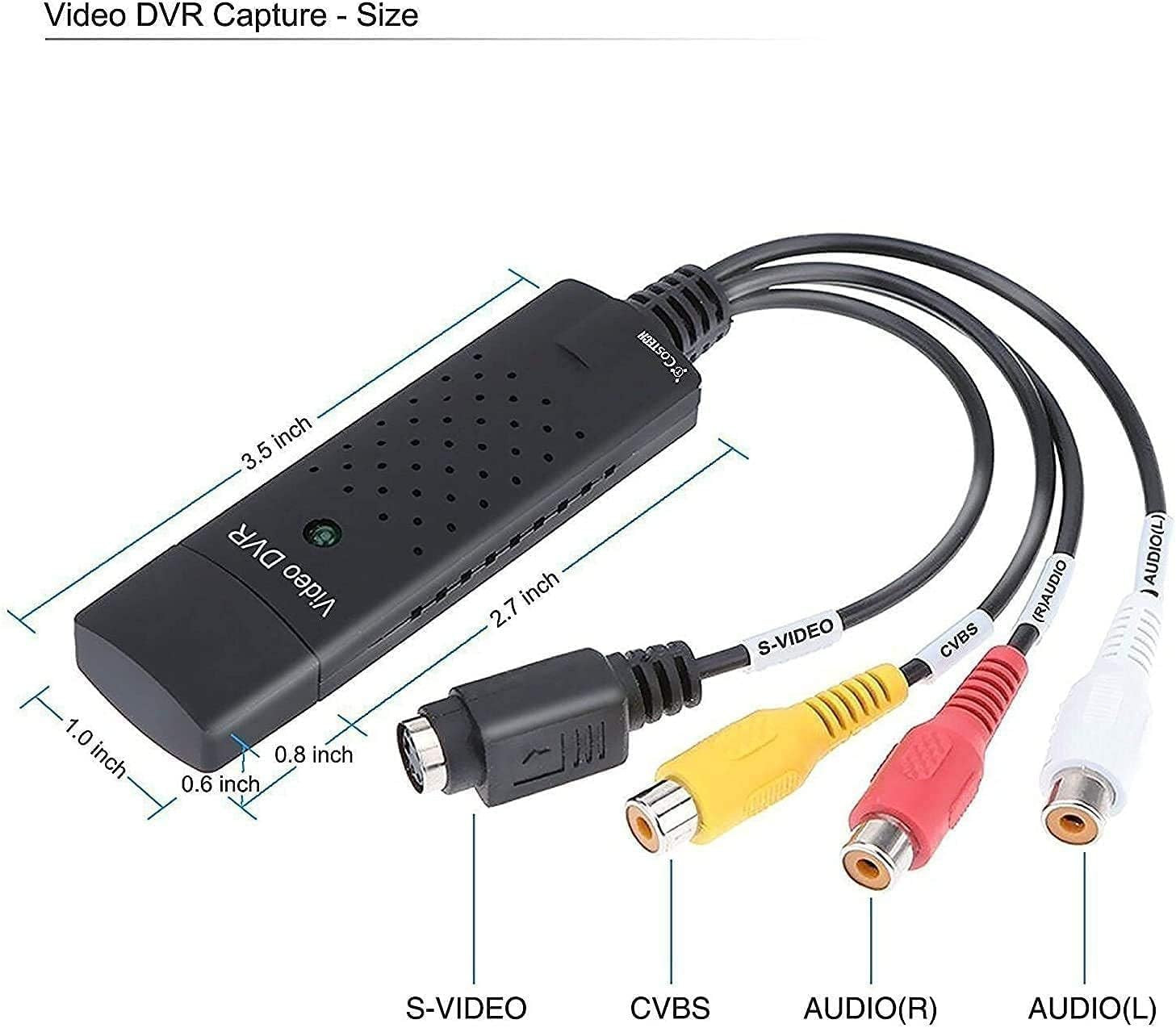 Video Capture Card, USB Video Capture Device,Rca to USB Audio Video Converter...