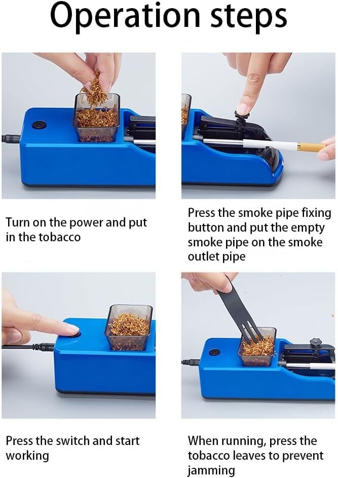 Cigarette Machine Automatic Electric Rolling Roller Tobacco Injector Maker US