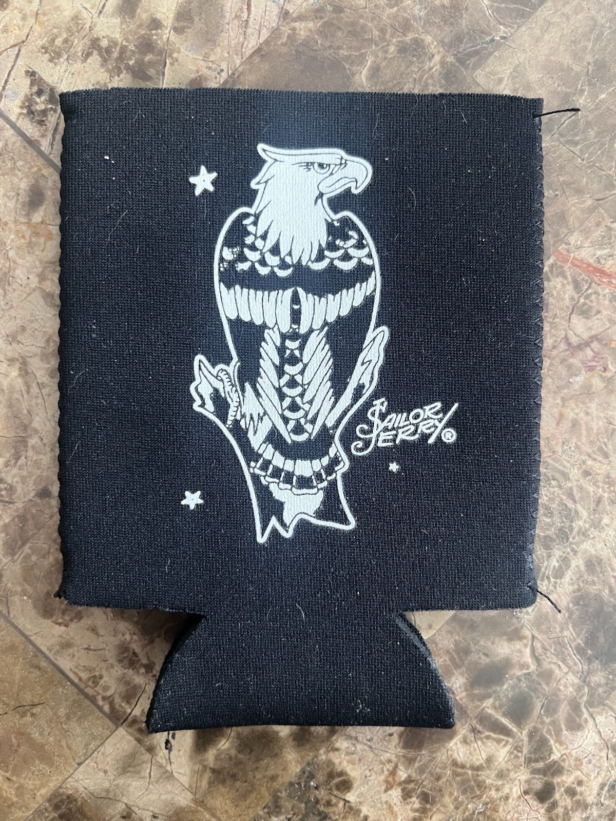 2014 The Original Sailor Jerry Spiced Rum Black Promo Can Koozie NEW (A)