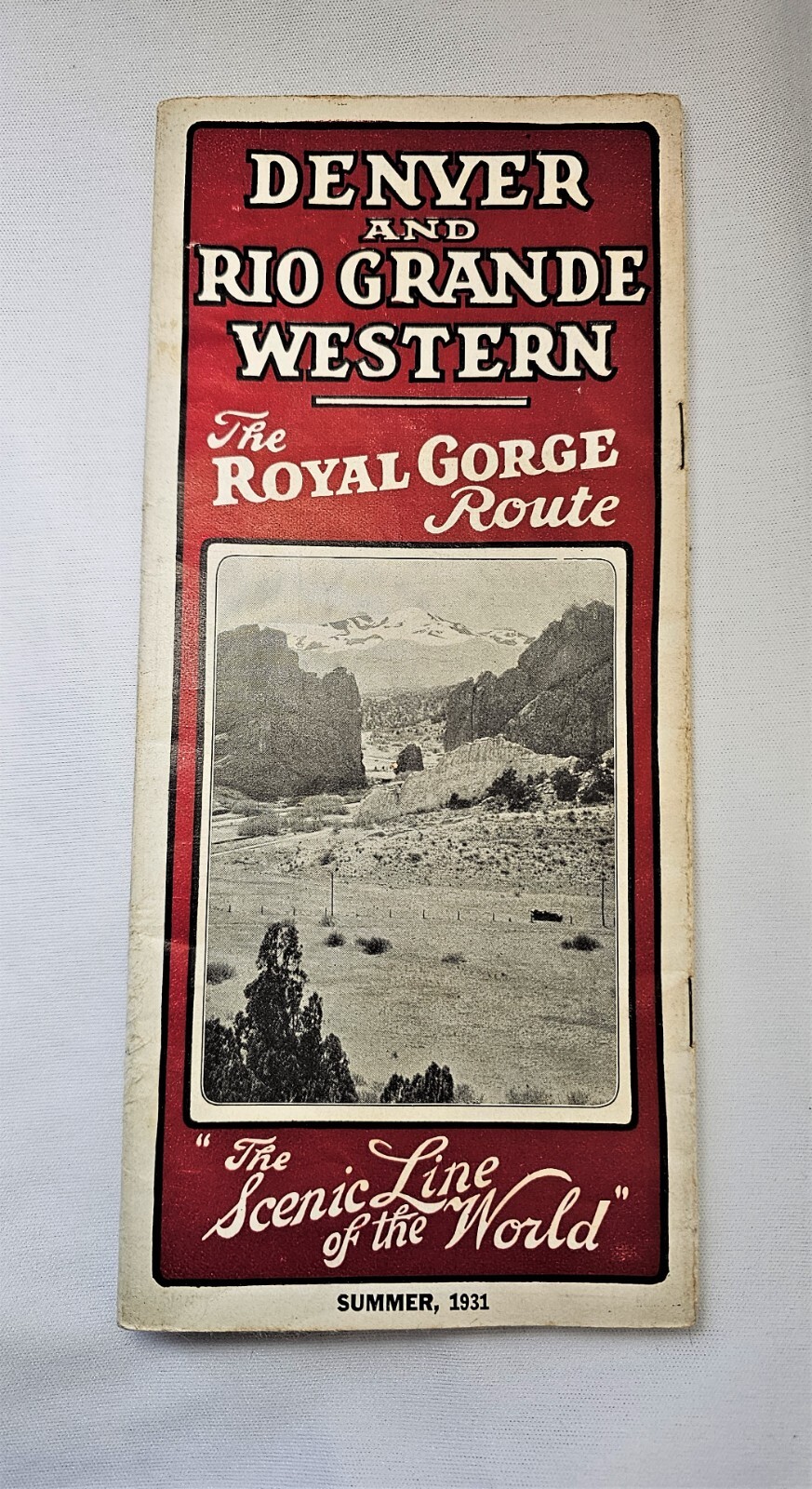 1931 Denver and Rio Grande Western Pacific Railroad Map & Timetable Brochure