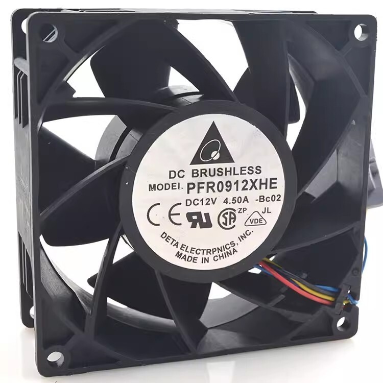PFR0912XHE 1PC New DELTA PFR0912XHE 9038 DC12V 4.50A 9CM 4-Wire Cooling Fan