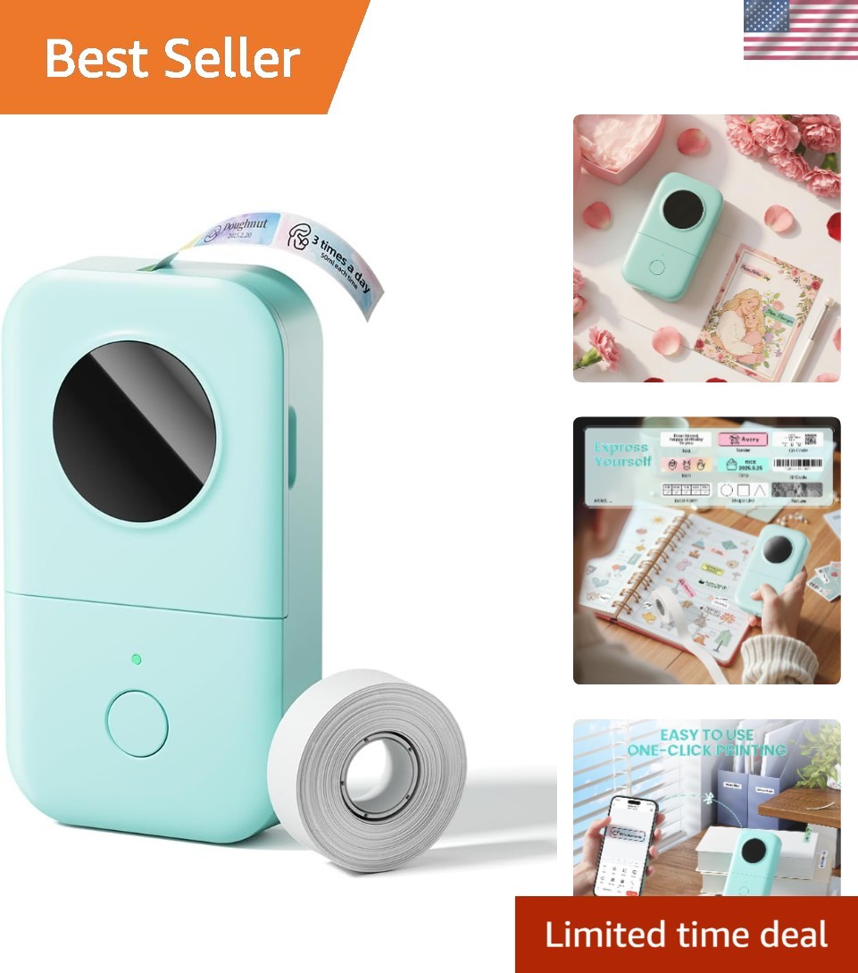 Label Maker, D30 Portable Bluetooth Label Maker Machine with Tape, Small Mini...