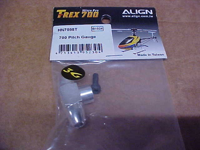 ALIGN HN7098T = 700 PITCH GAUGE: TREX 700 NITRO 3G (NEW)