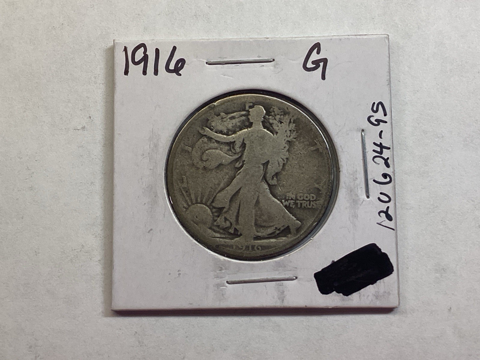 1916 Walking Liberty Silver Half Dollar Key Date Obverse Mint Mark 12062495qk