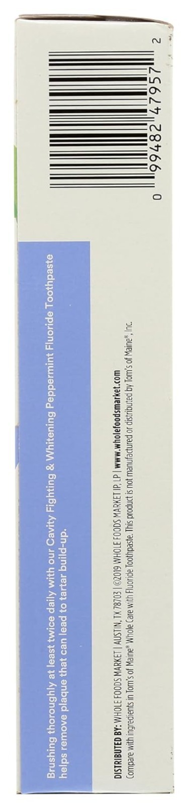 Whitening Fluoride Toothpaste - Cavity Protection & Peppermint Freshness, 5.5 Oz