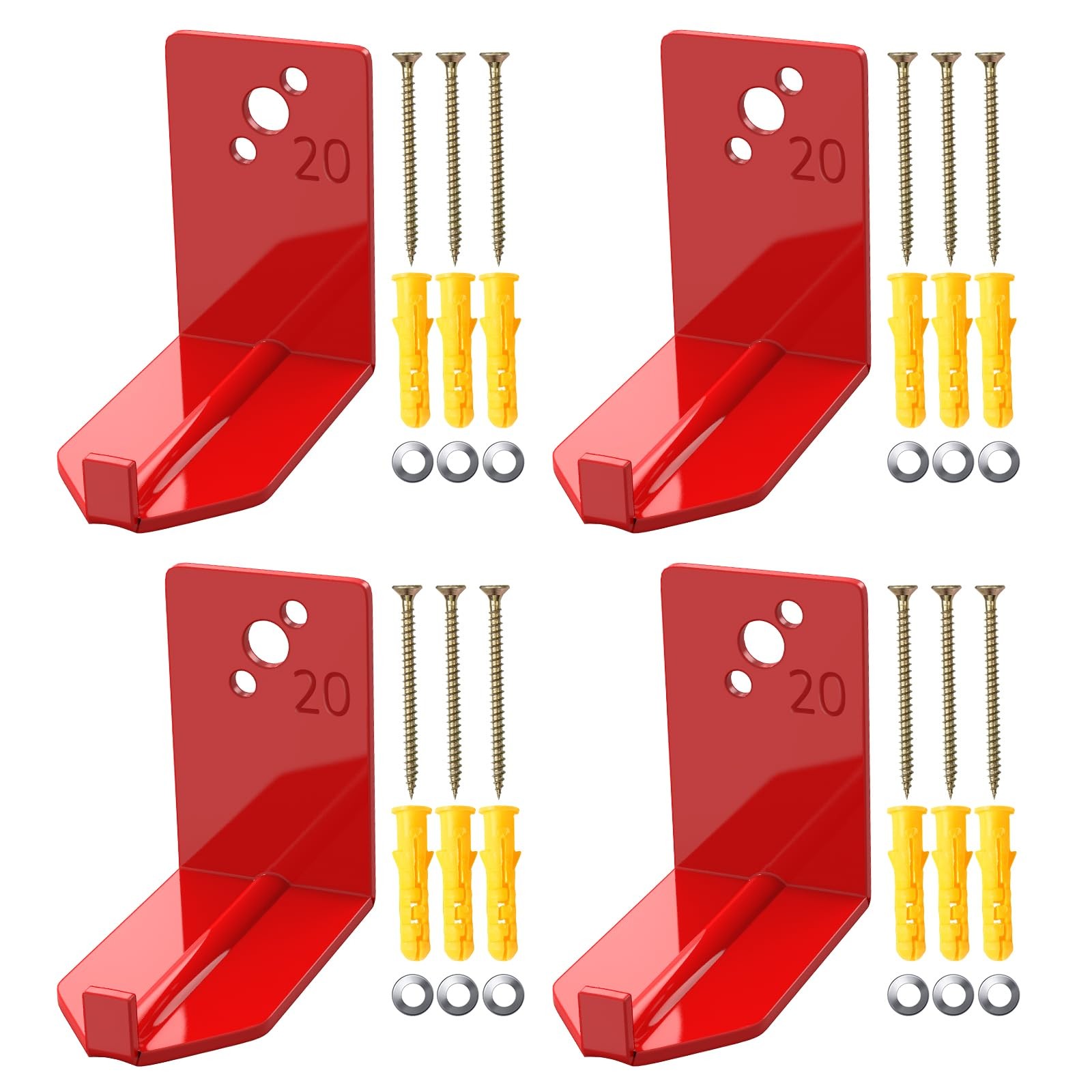 4 Pack Fire Extinguisher Mounts & Brackets, Fire Extinguisher Wall Hook Holde...